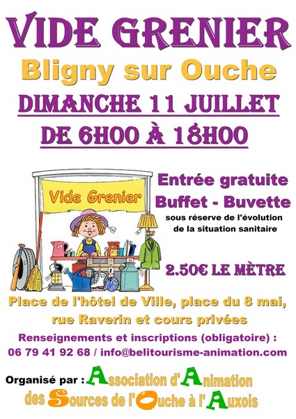 Affiche annonçant le vide grenier