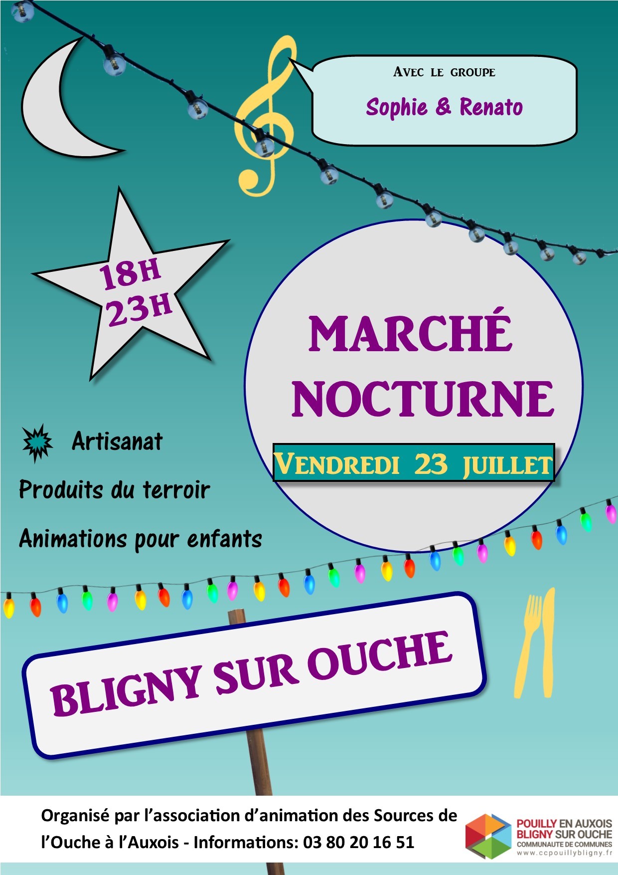 affiche marché nocturne