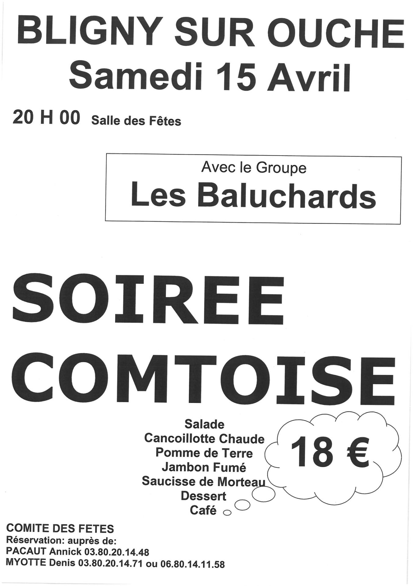 affiche soirée comtoise