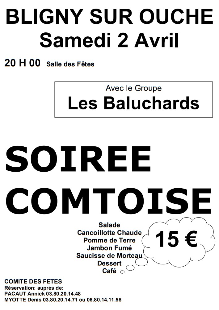 affiche soirée comtoise