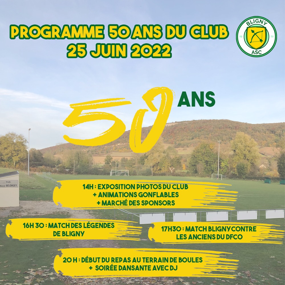 50 ans club foot bligny sur ouche