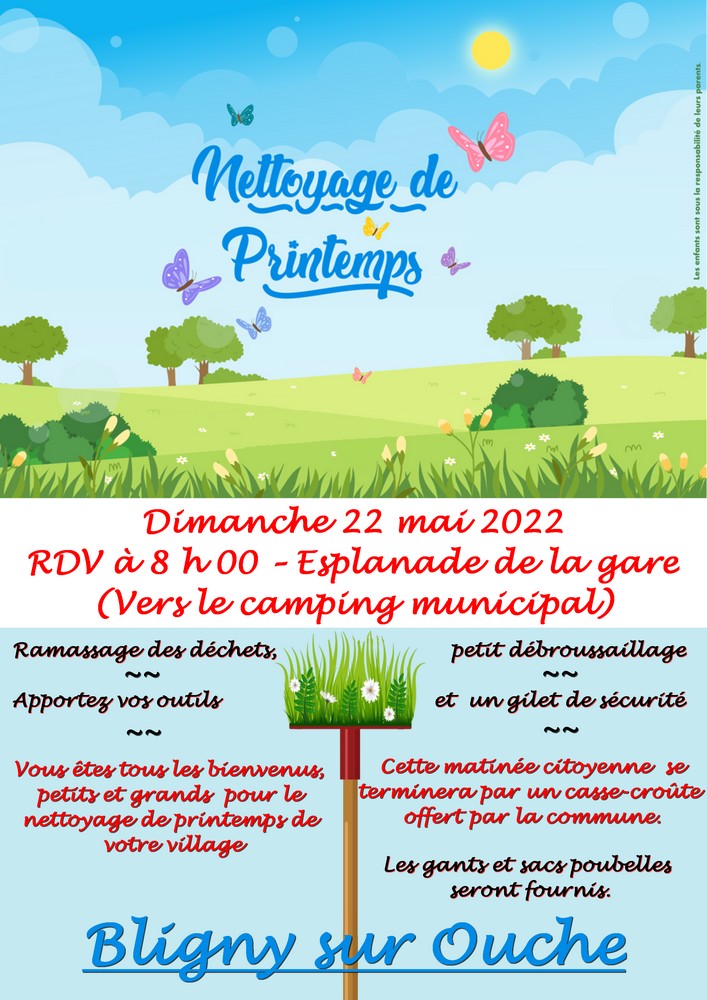 affiche nettoyage de printemps 2022