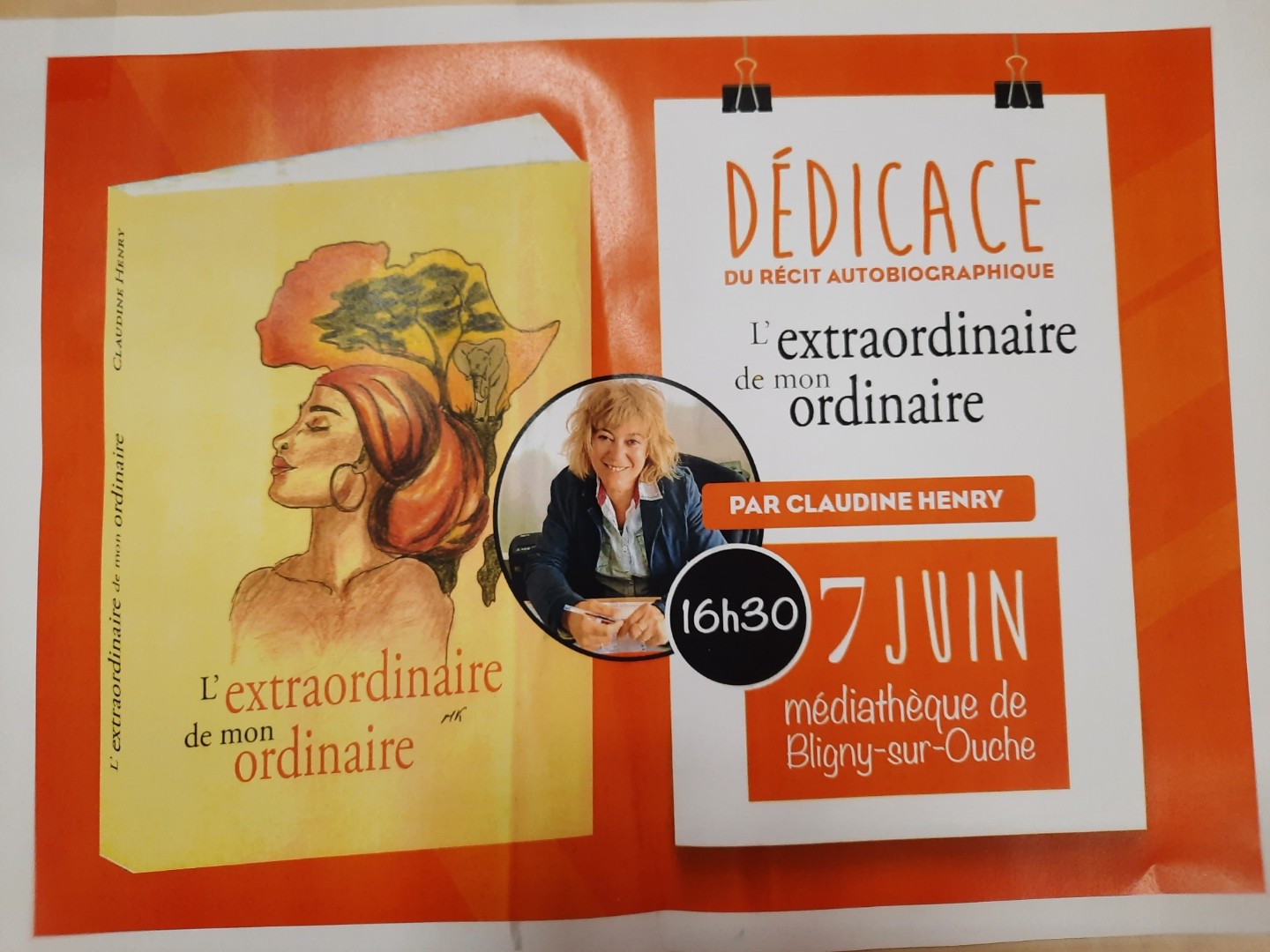 affiche pour dédicace d'un livre