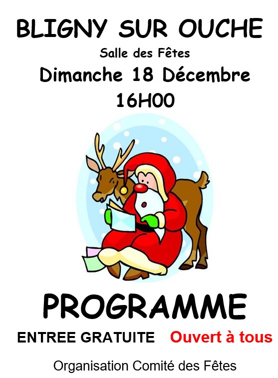 pere noël affiche comité des fetes