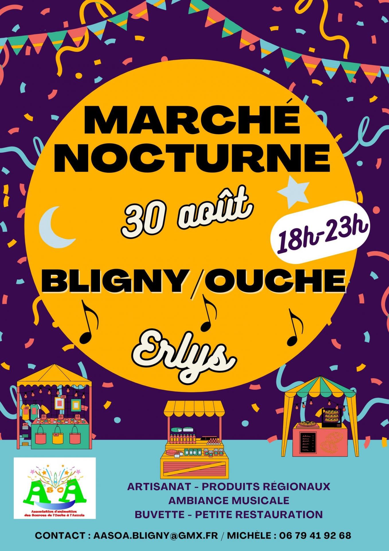 affiche marché nocturne