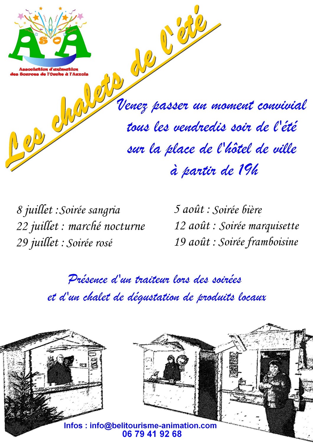 programme chalets de l'été