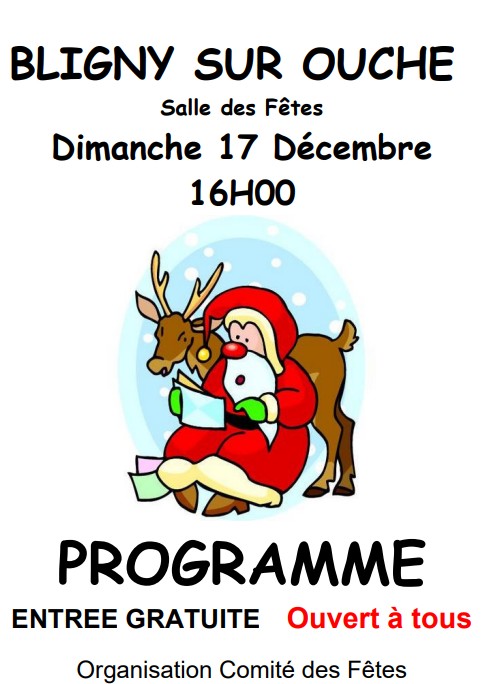 affiche spectacle de noël comité des fêtes