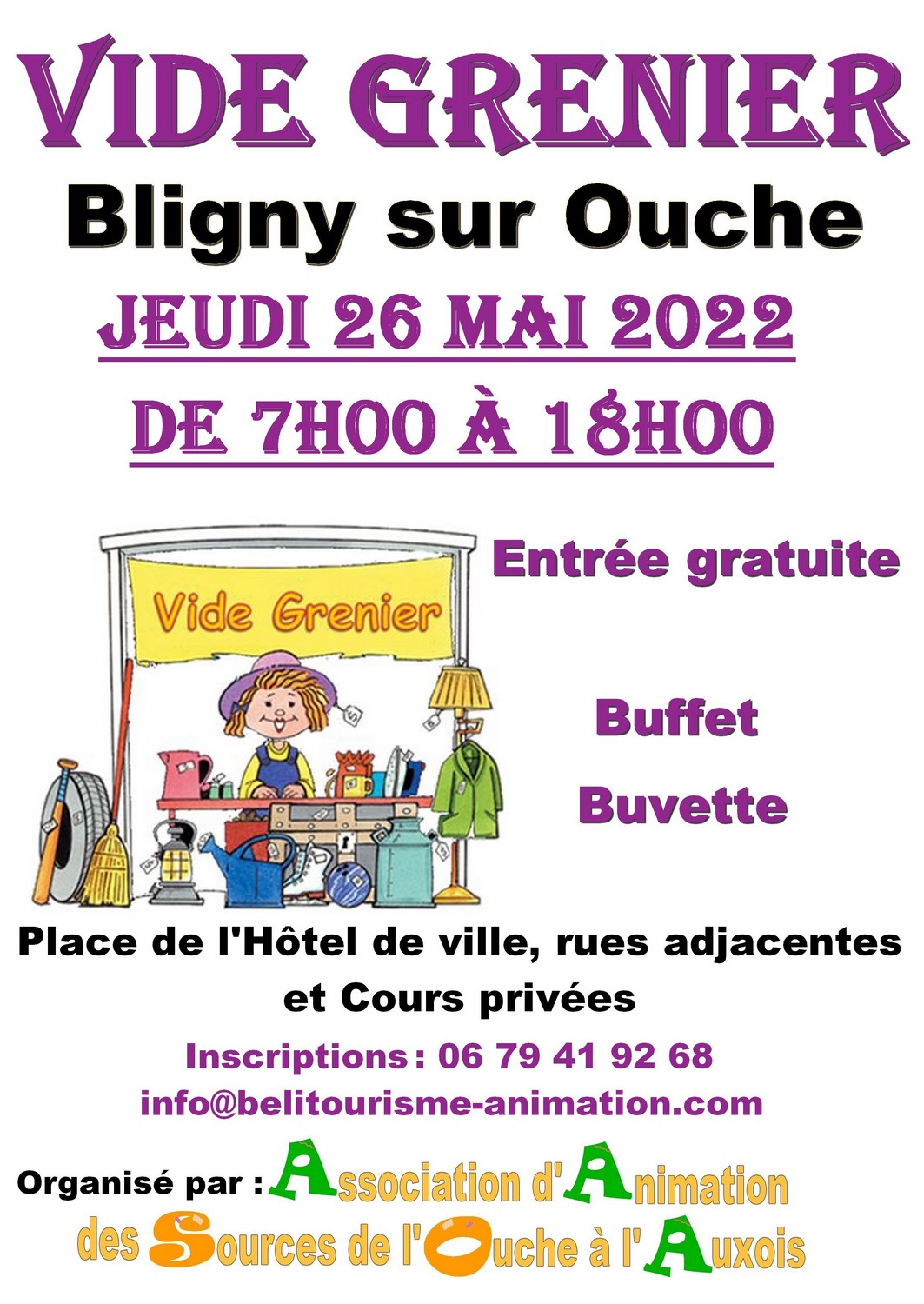 affiche vide grenier aasoa