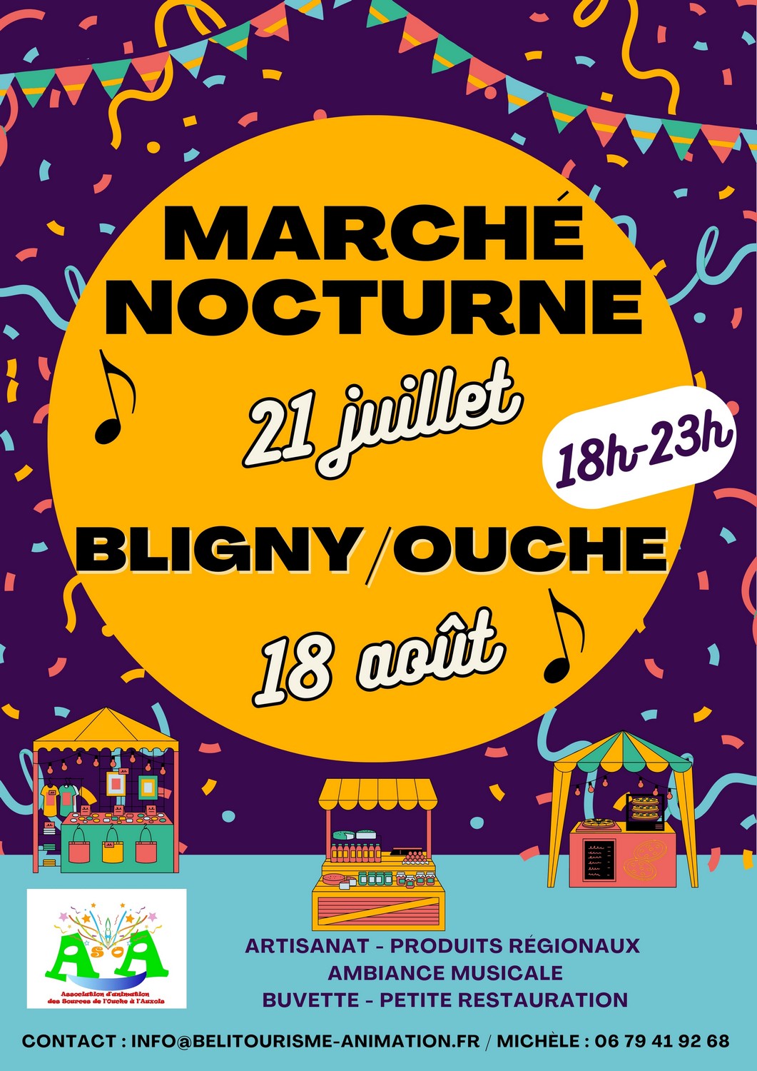 affiche marché nocturne