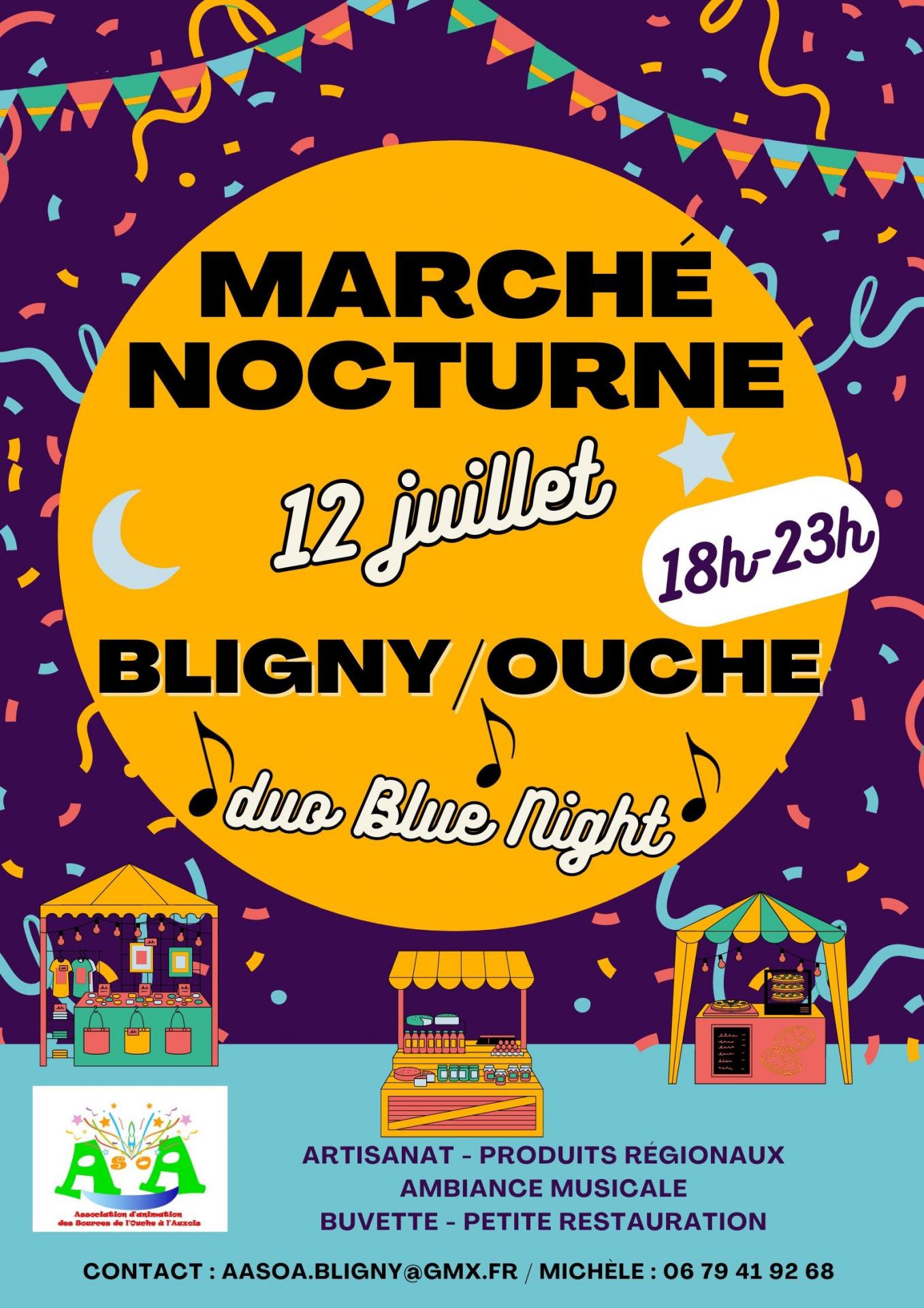 affiche marché nocturne